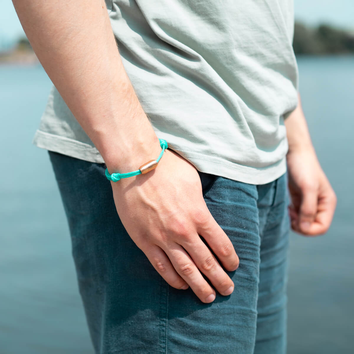 Bali Sea Armband aus Fischernetz - größenverstellbar mit Verschluss