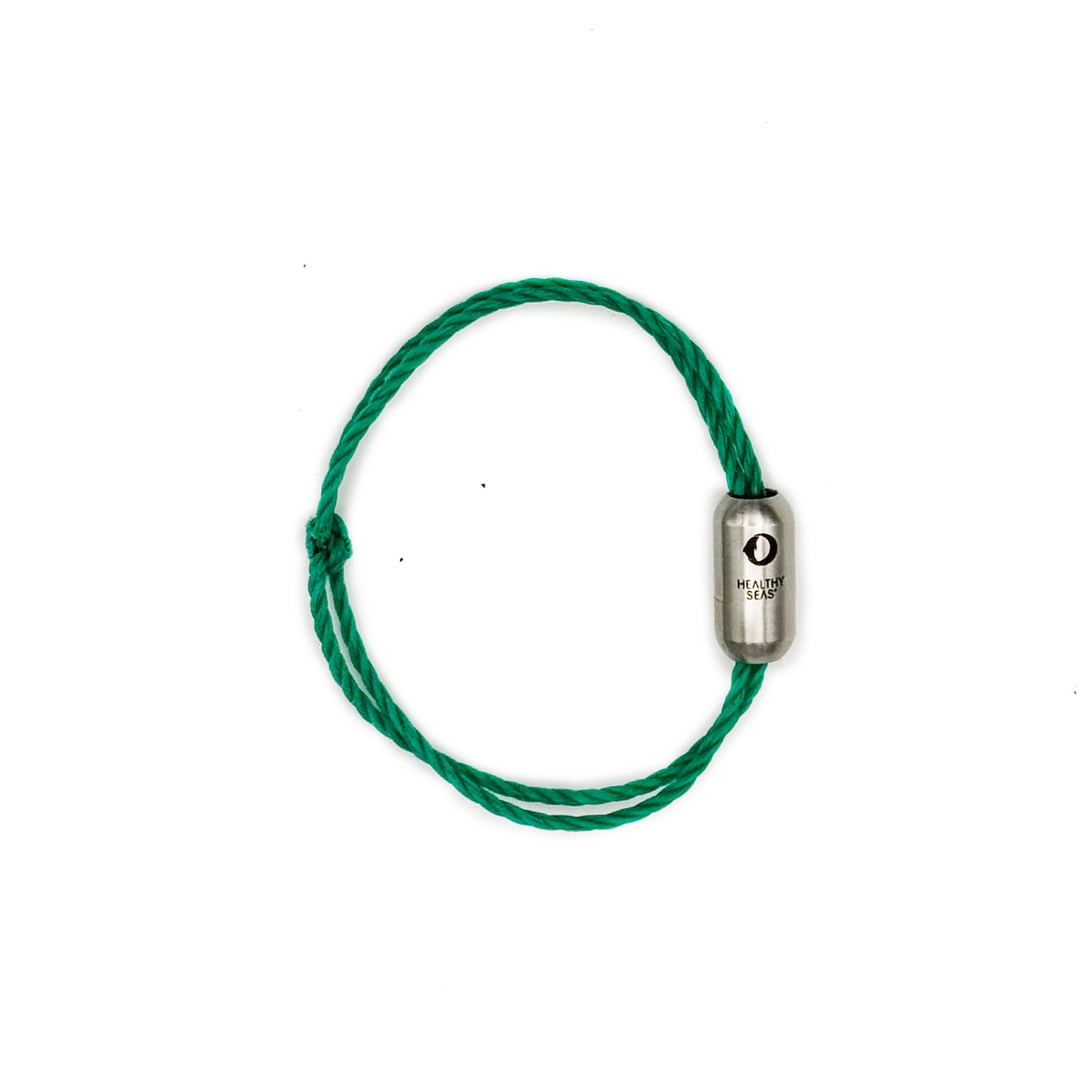 Abbildung des Healthy Seas Ithaca Island Bracenets aus alten grünen Fischernetzen