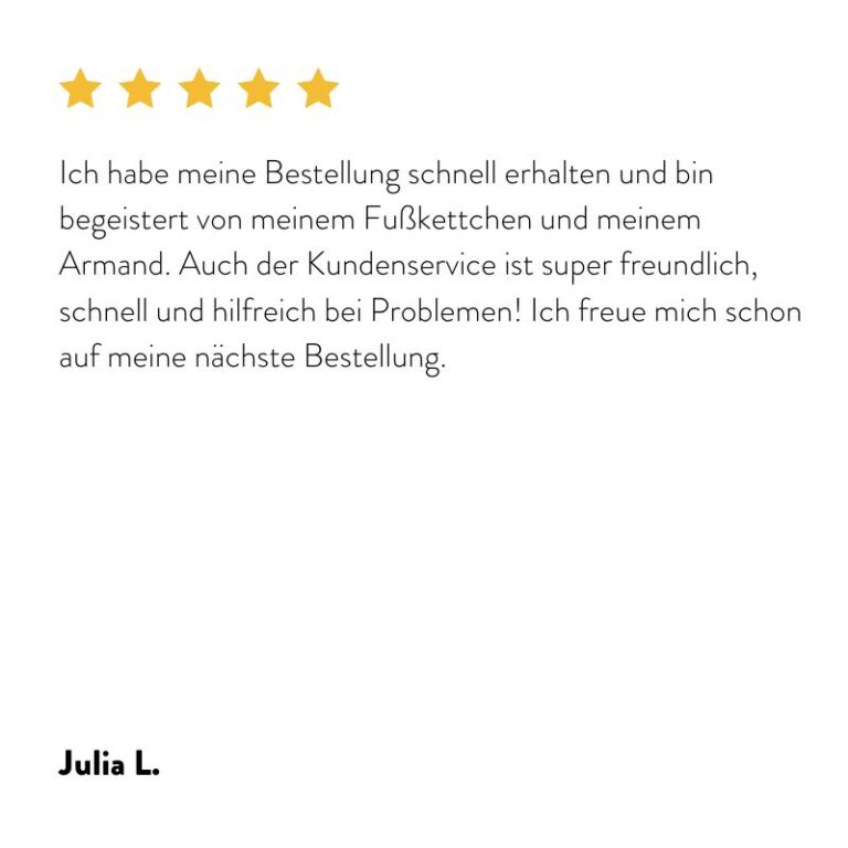 Kundenbewertung bei BRACENET - Armbänder aus Fischernetzen: 5 Sterne, schnelle Lieferung, super Service!