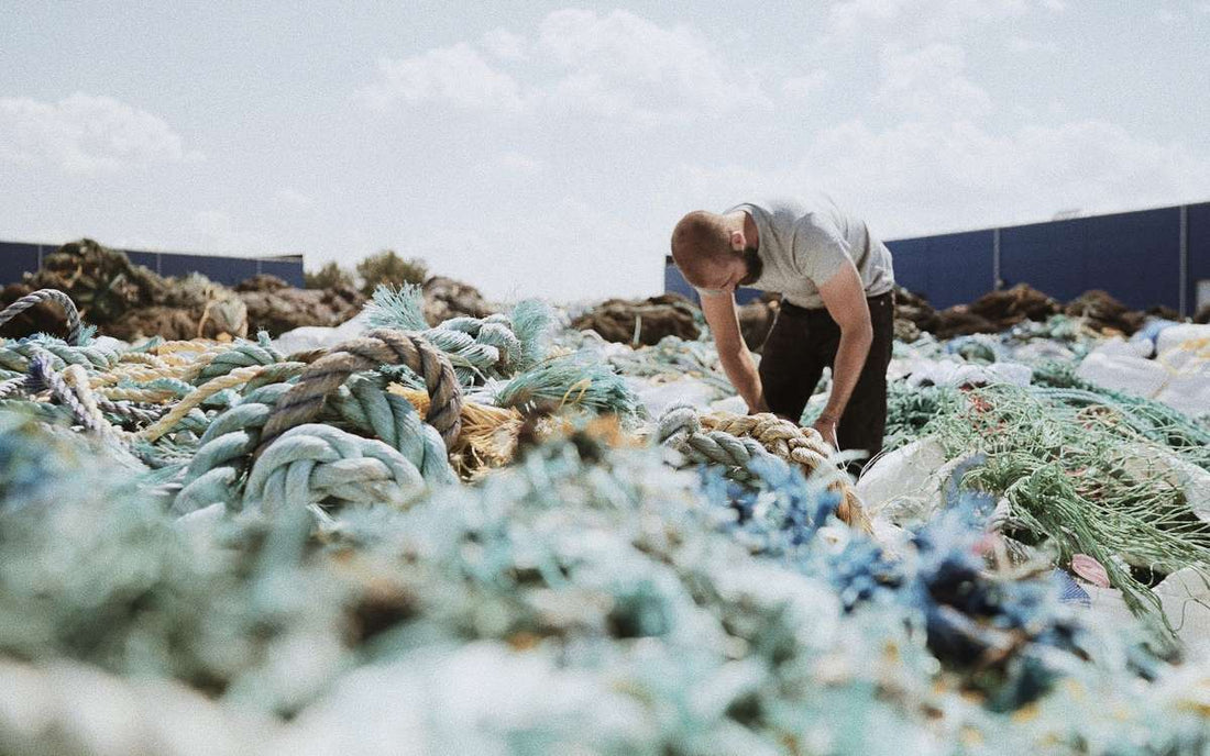 cleaning nets after fishing EasyPro Folding, Telescoping Pond Net The fabric extends to the net ring part and front bumper protectors on the sludge skimming or fish catching net Fishing gear recycling program asks