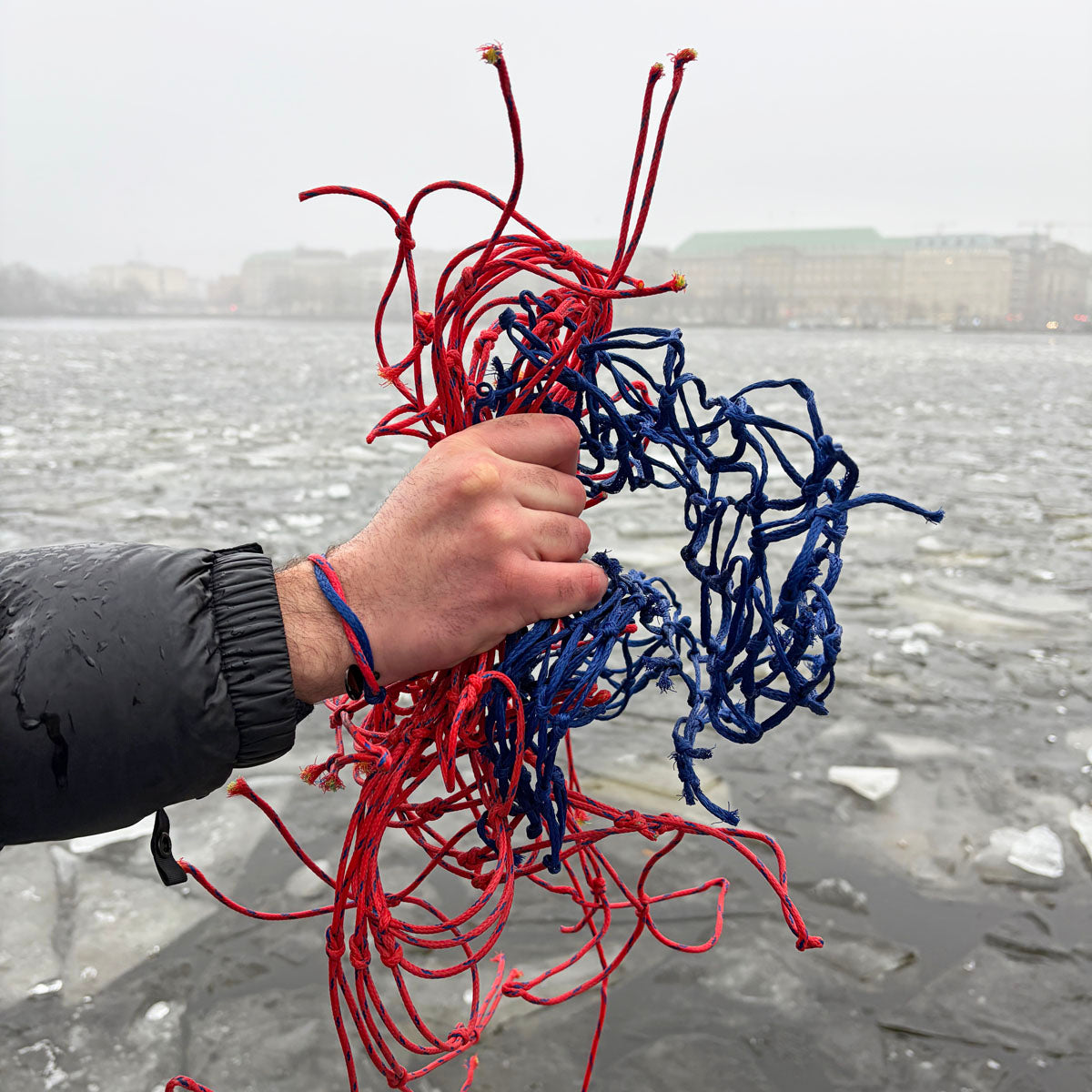 WDC x BRACENET - minke whale bracenet made from fishing net