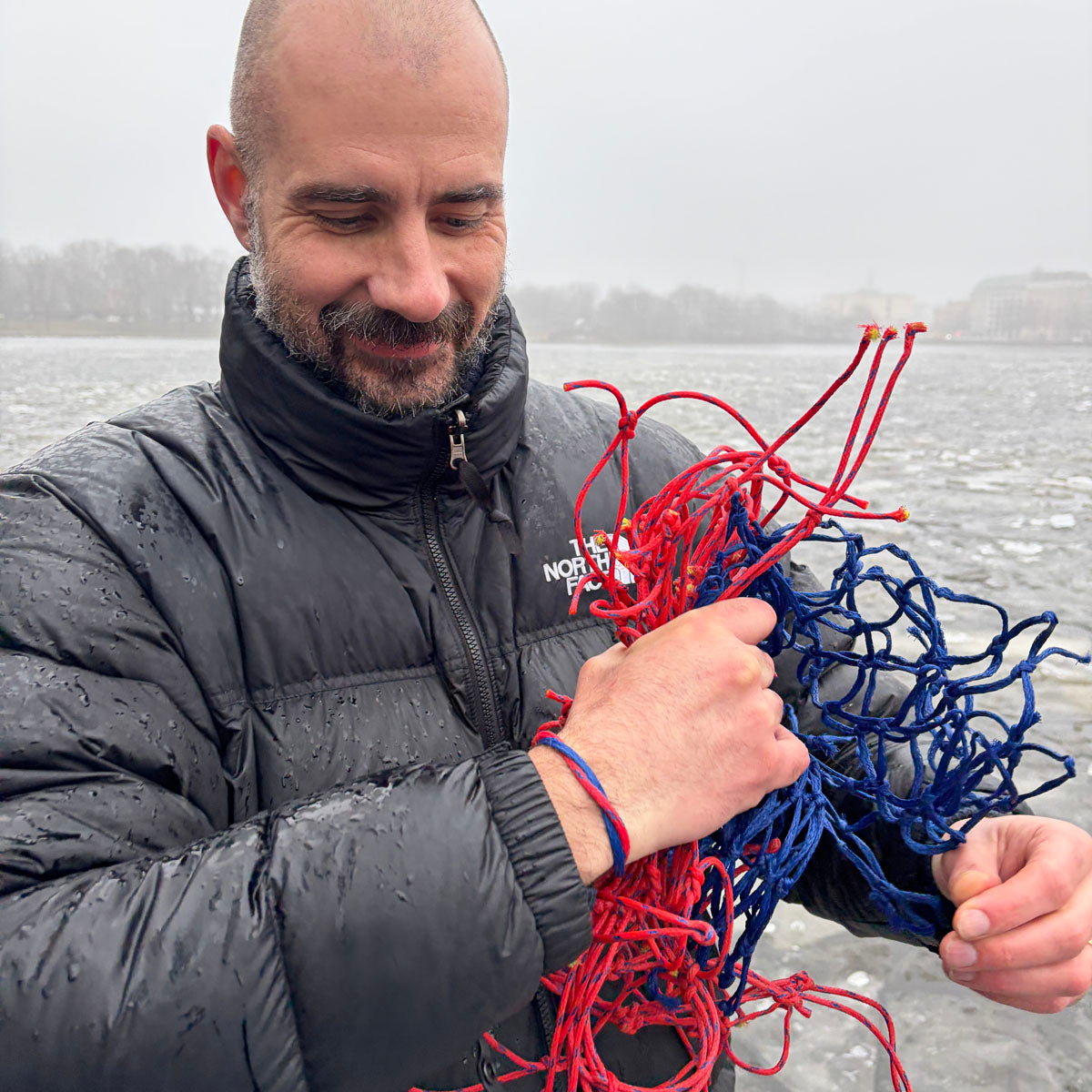 WDC x BRACENET - minke whale bracenet made from fishing net