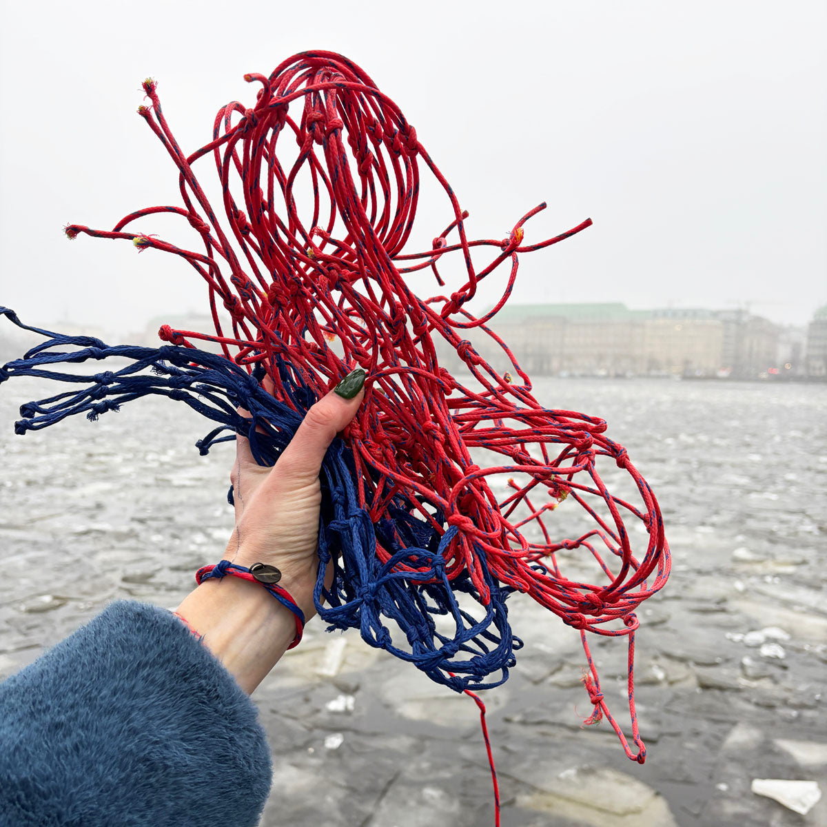 WDC x BRACENET - minke whale bracenet made from fishing net