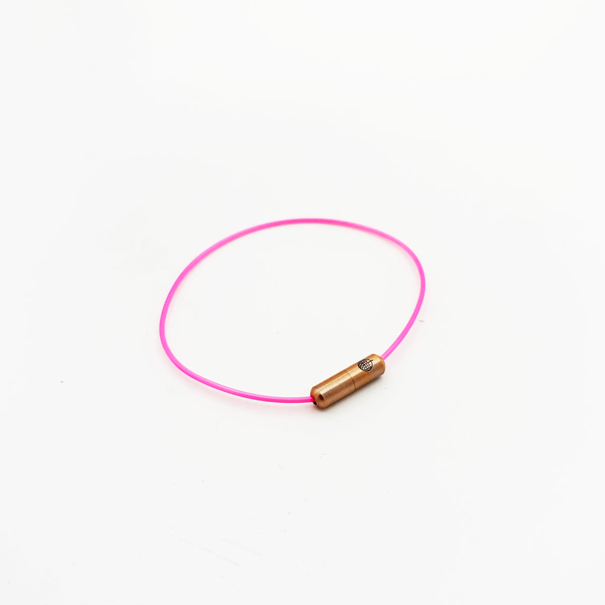 CourtNet Armband aus Tennissaiten in Pink mit Drehverschluss in Roségold