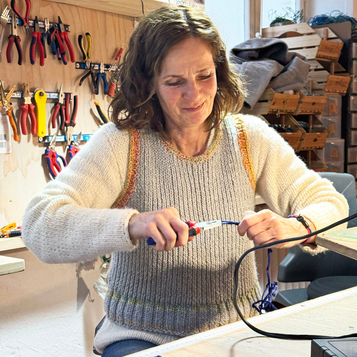 WDC x BRACENET - minke whale bracenet made from fishing net