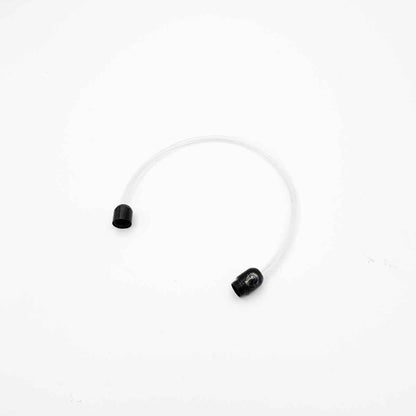 Alles für die Tiere immer - Robbe "Walvis" Armband aus transparenten Langleinen von BRACENET mit Drehverschluss in schwarz und "Alles für die Tiere, immer" Gravur mit Robben-Motiv.