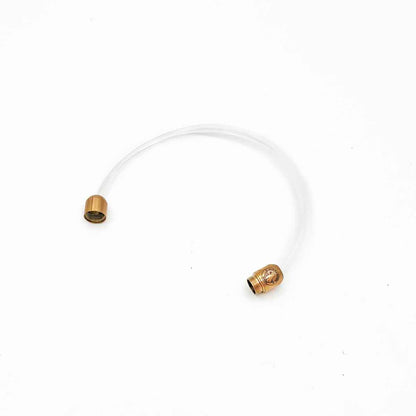 Alles für die Tiere immer - Robbe "Walvis" Armband aus transparenten Langleinen von BRACENET mit Drehverschluss in roségold und "Alles für die Tiere, immer" Gravur mit Robben-Motiv.