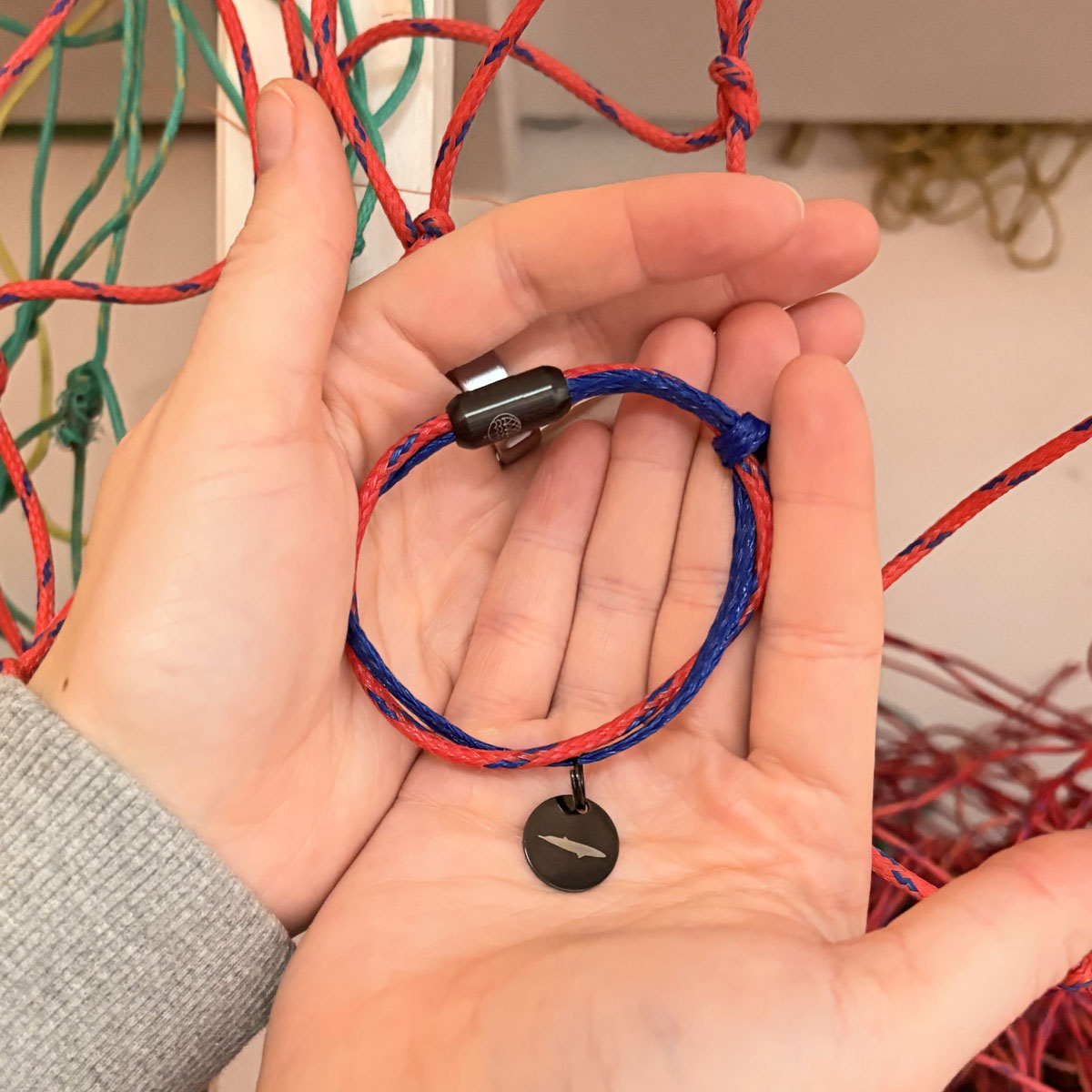 WDC x BRACENET - minke whale bracenet made from fishing net