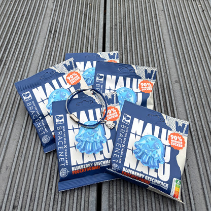 Nalu Bracenet Armband mit Quallen Anhänger und 5 Tüten Nalu Fruchtgummi