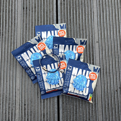 NALU x BRACENET Quallen Armband aus Fischernetz mit Fruchtgummi