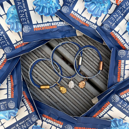 NALU x BRACENET Quallen Armband aus Fischernetz mit Fruchtgummi