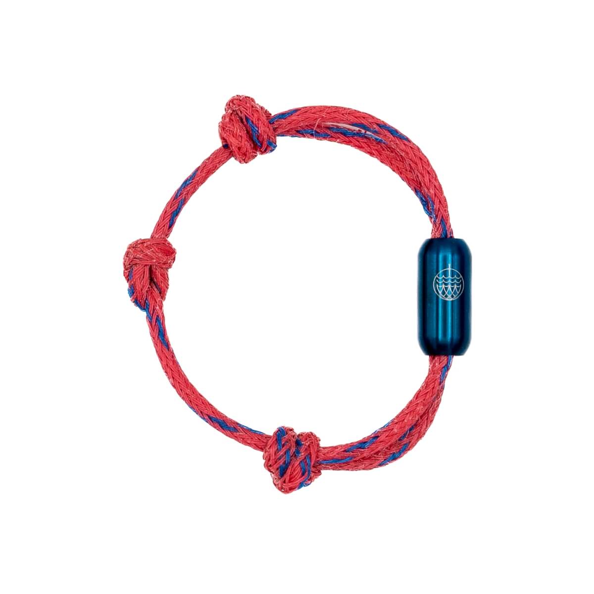 Kids Red Sea Armband von BRACENET handgefertigt wird von vorn gezeigt