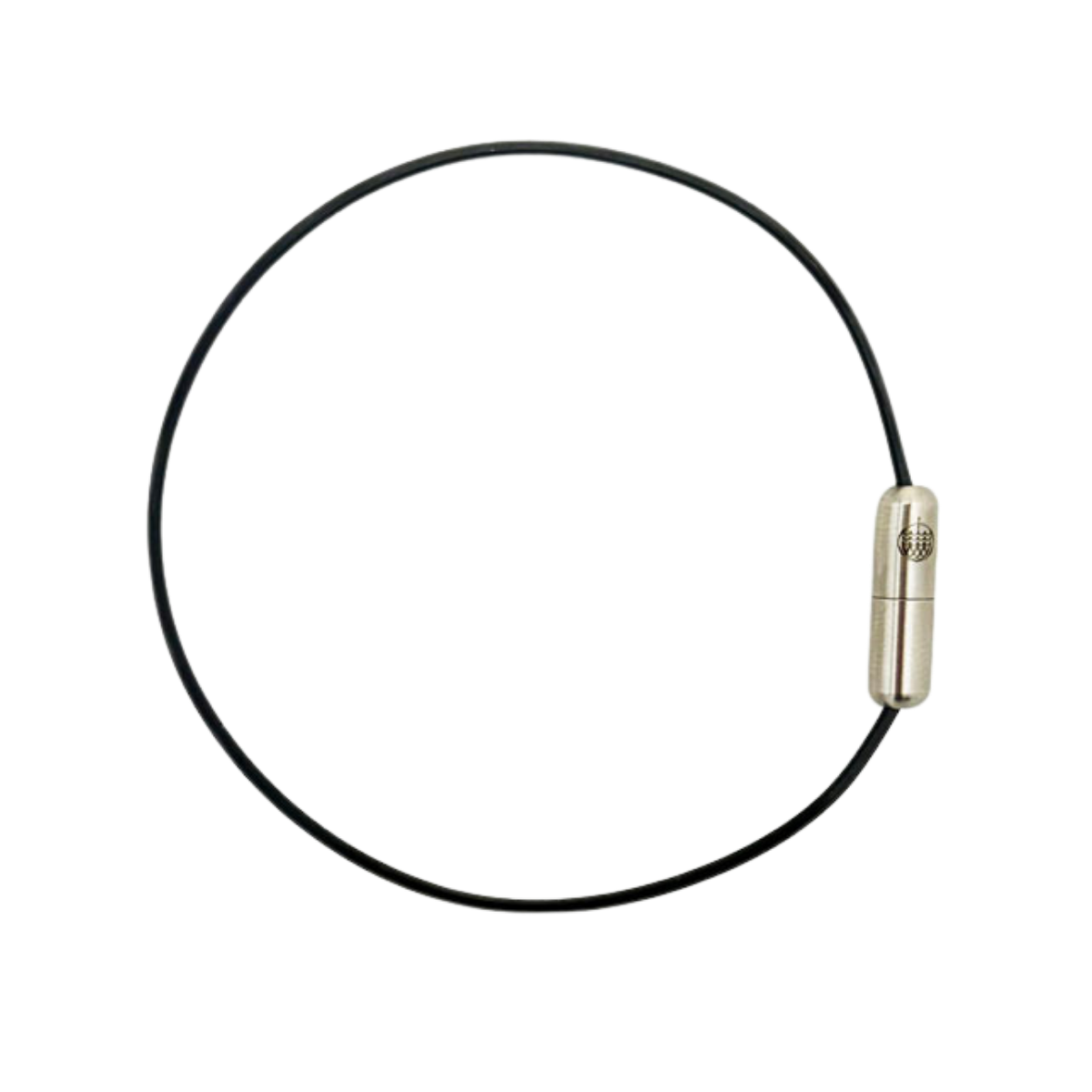 CourtNet Armband aus Tennissaiten in Schwarz mit Drehverschluss in Silber