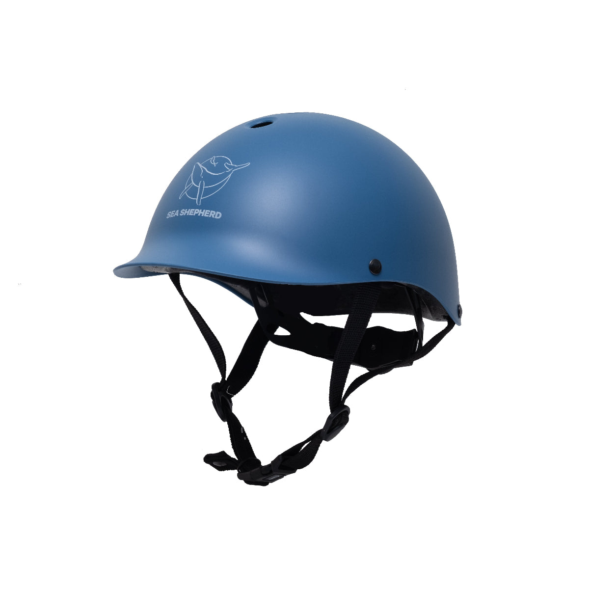 Dashel x BRACENET Kids' Sea Shepherd Fahrradhelm in blau mit Blue Whale Logo.