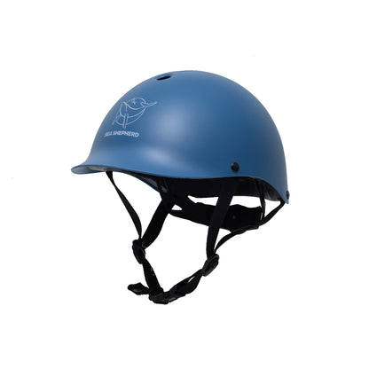 Dashel x BRACENET Kids' Sea Shepherd Fahrradhelm in blau mit Blue Whale Logo.