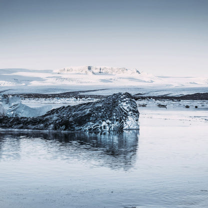 Kara Sea Meer mit Schneelandschaft. 