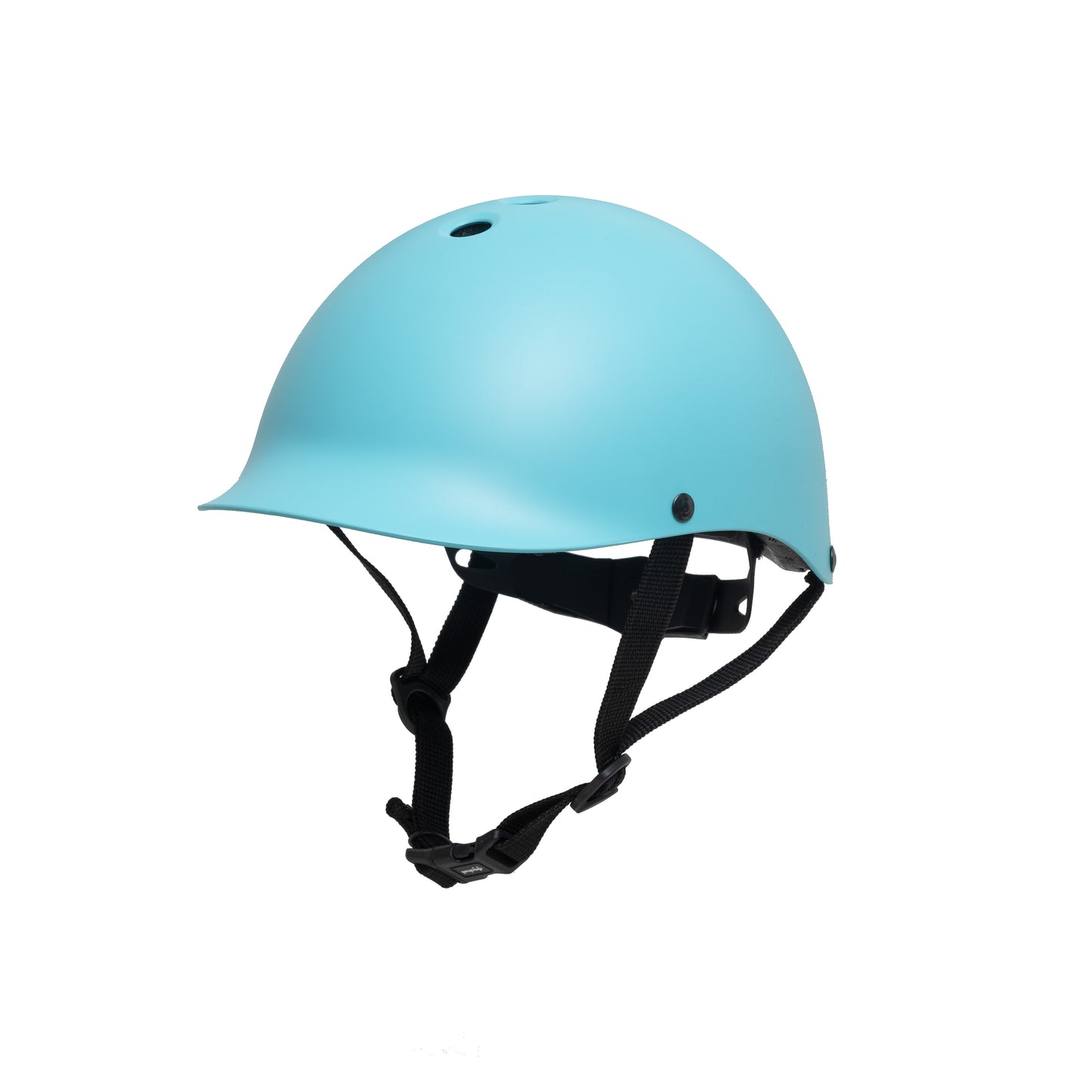 Dashel x BRACENET Kids' Ocean Fahrradhelm in Türkis mit Schlaufe aus Fischernetzen in Gelb und Blau. 