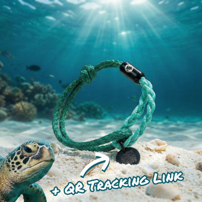 Turtle "Hope" - Olive Ridley Project Bracenet made from fishing net