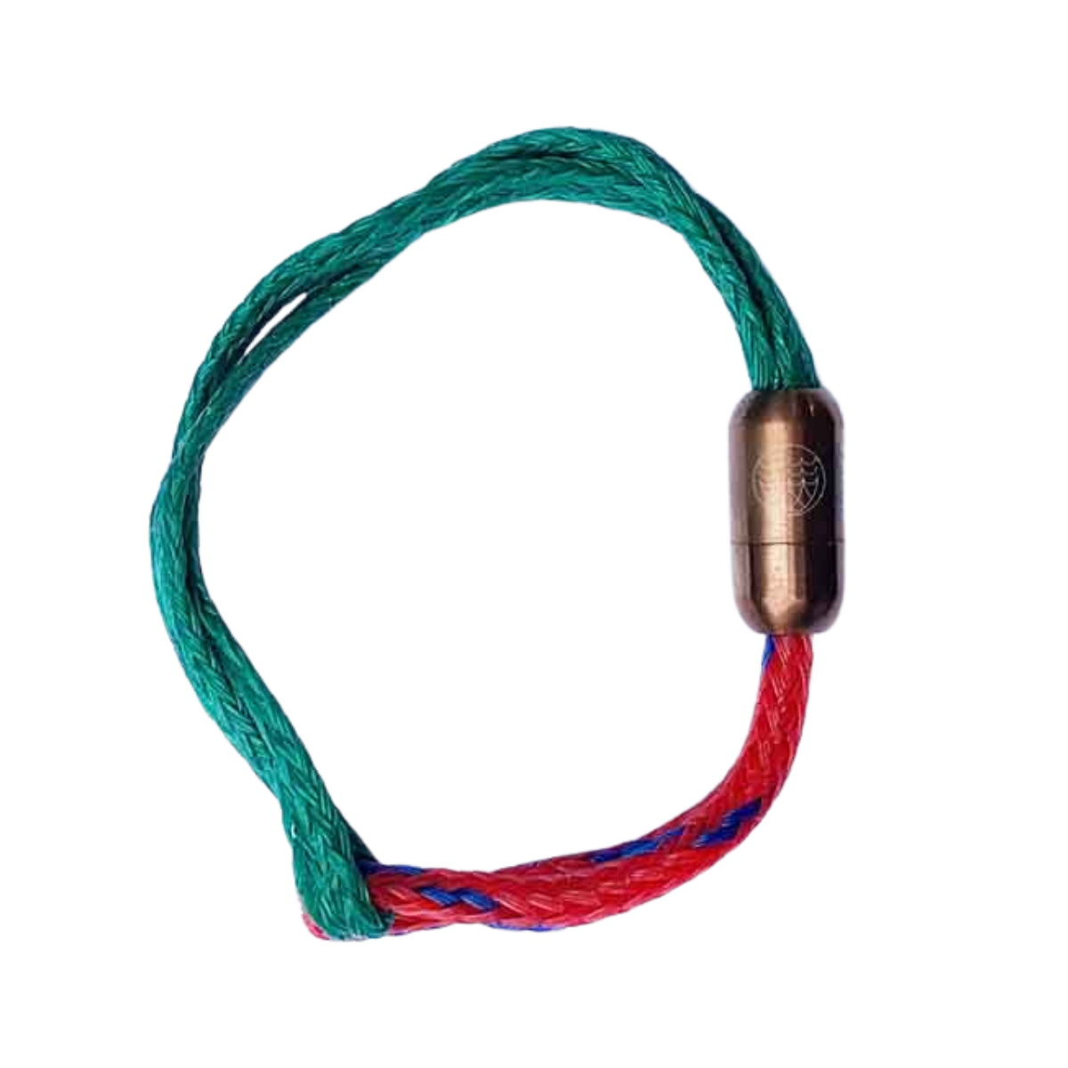 BRACENET Christmas Bracenet aus einem grünen und einem roten Fischernetz mit coffee Magnetverschluss.